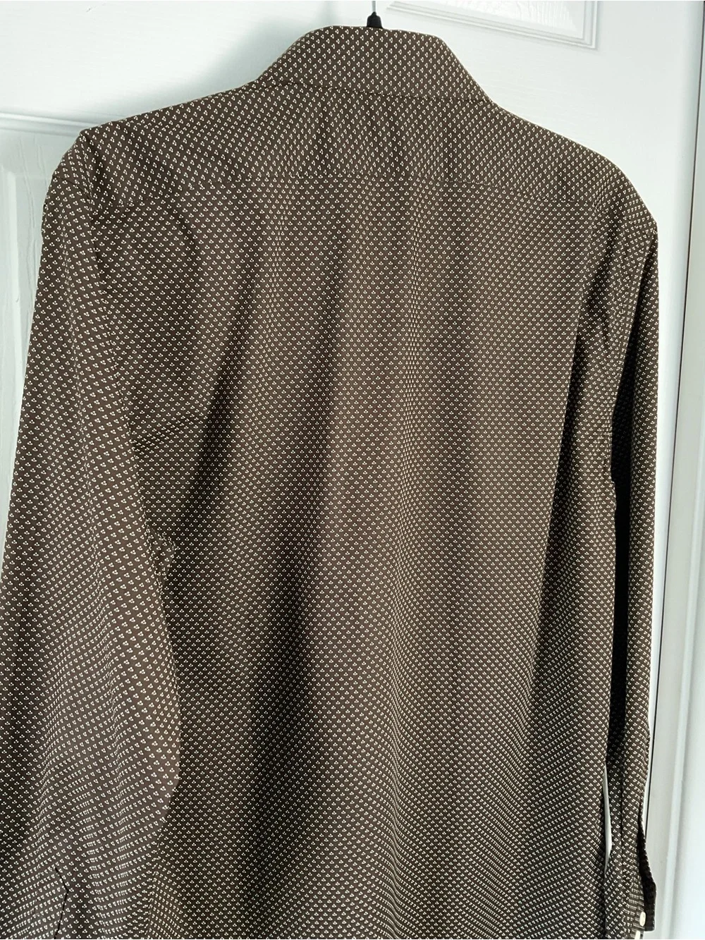 Banana Republic Men Slim Fit Brown Print Button Down Shirt M NWT